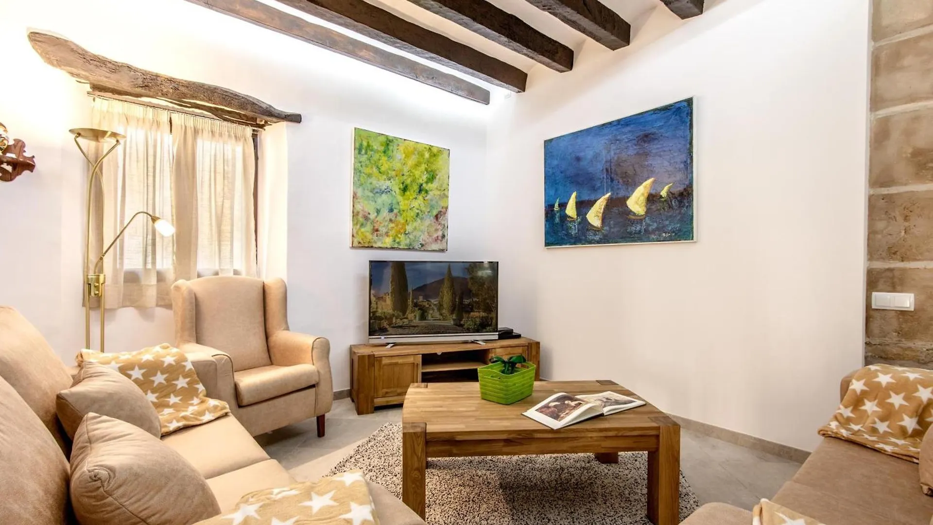Villa Historic Pollensa Townhouse Casa Roca Horta 4 Bedrooms Sun Terrace Town Mountain Views Spain